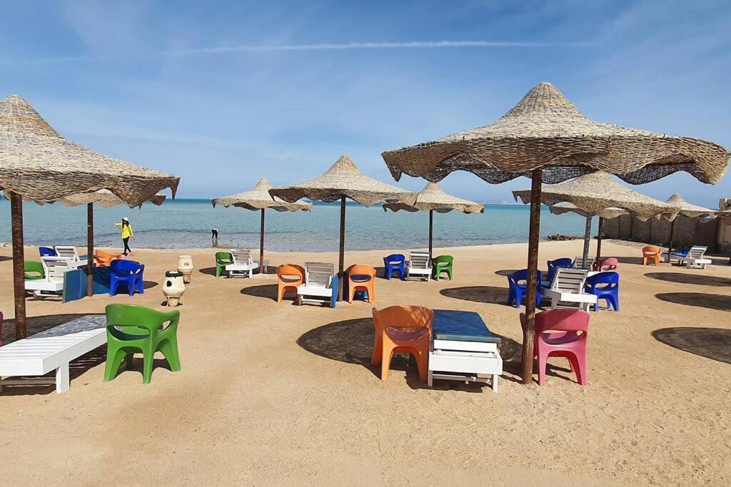 Casablanca Beach Direct Sea View Tow Bedroom Apartment ฮูร์กาดา ภายนอก รูปภาพ